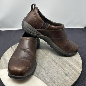 Woman's L.L.Bean Brown Leather Slip On Loafers Size 8.5 Nursing